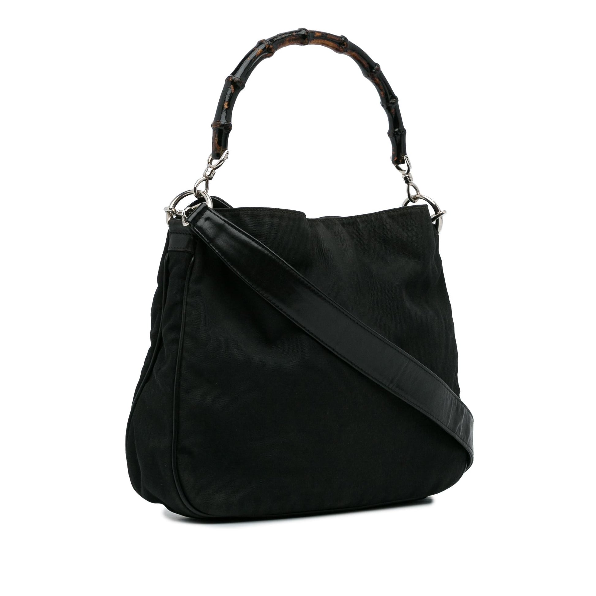 Gucci Bamboo Canvas Satchel (SHG-vwizBa)