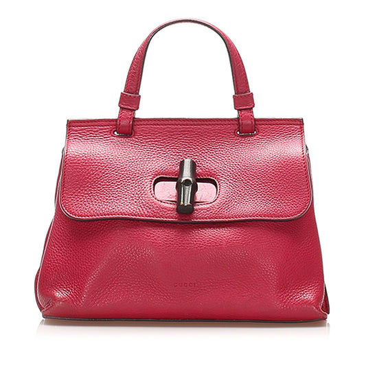 Gucci Bamboo Daily Leather Satchel (SHG-22270)