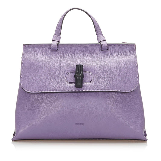 Gucci Bamboo Daily Leather Satchel (SHG-24209)