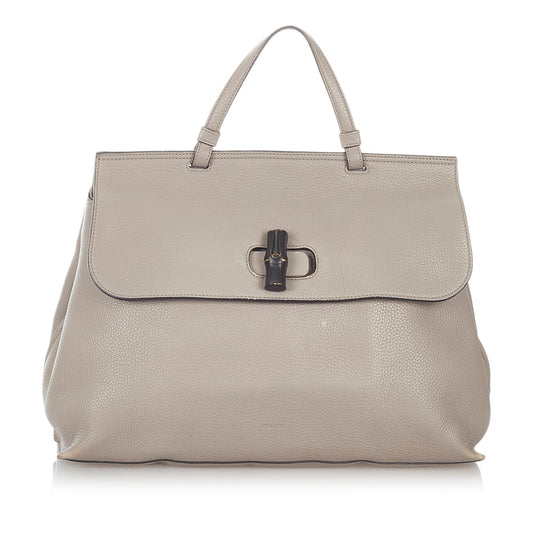 Gucci Bamboo Leather Satchel Style 8
