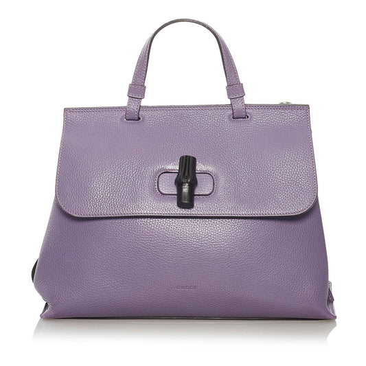 Gucci Bamboo Daily Leather Satchel (SHG-29042)