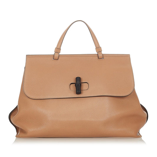 Gucci Bamboo Daily Leather Satchel (SHG-31854)
