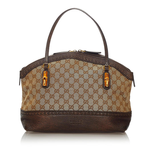 Gucci Bamboo Canvas Handbag Style 3