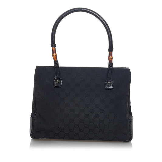 Gucci Bamboo GG Canvas Handbag (SHG-34884)