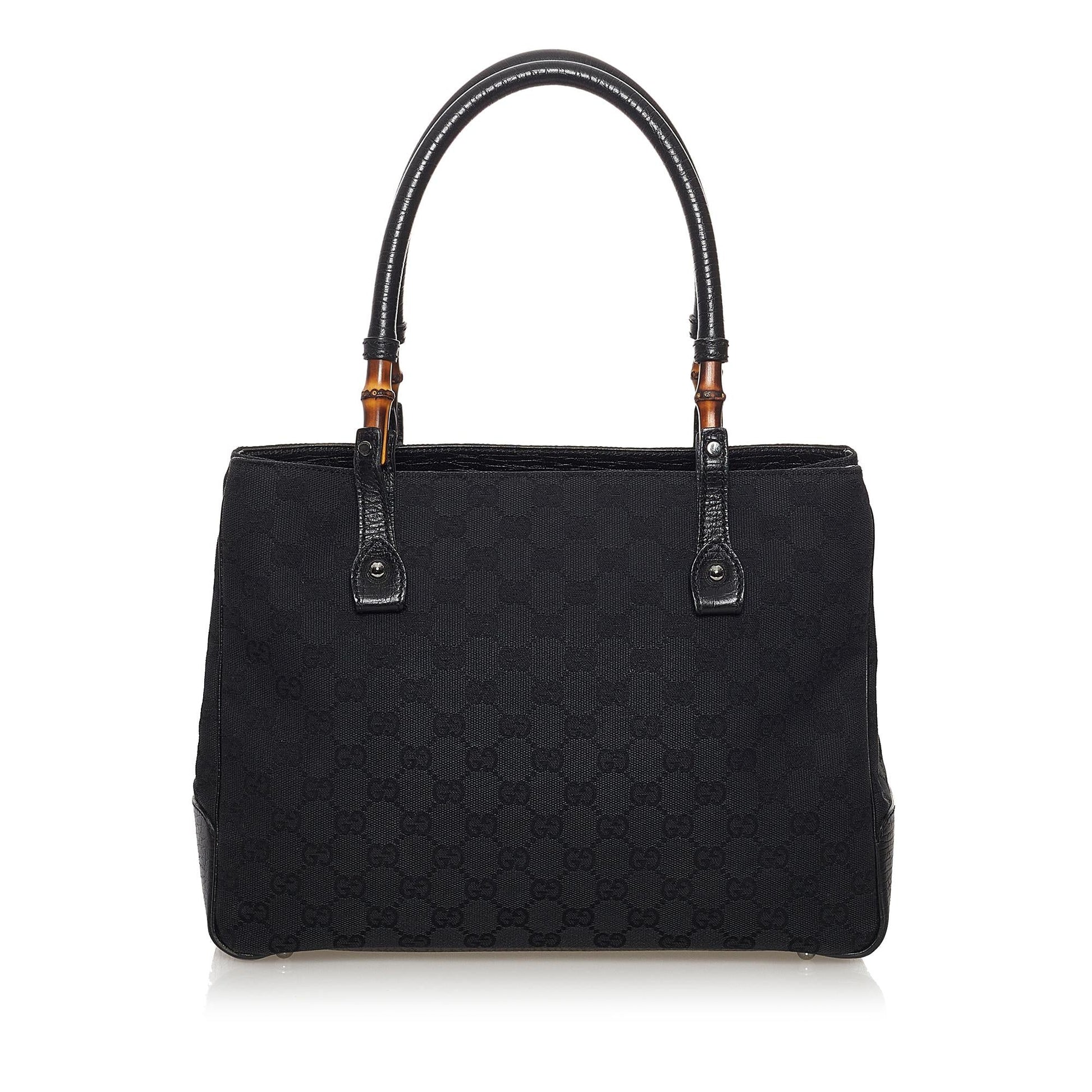 Gucci Bamboo GG Canvas Handbag (SHG-oMcH0c)