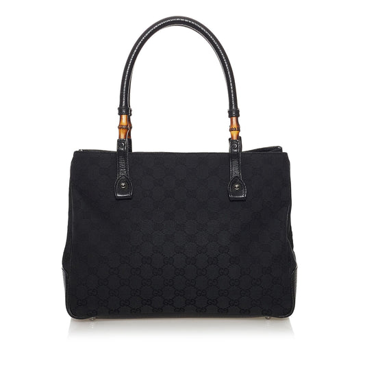 Gucci Bamboo GG Canvas Handbag (SHG-oMcH0c)
