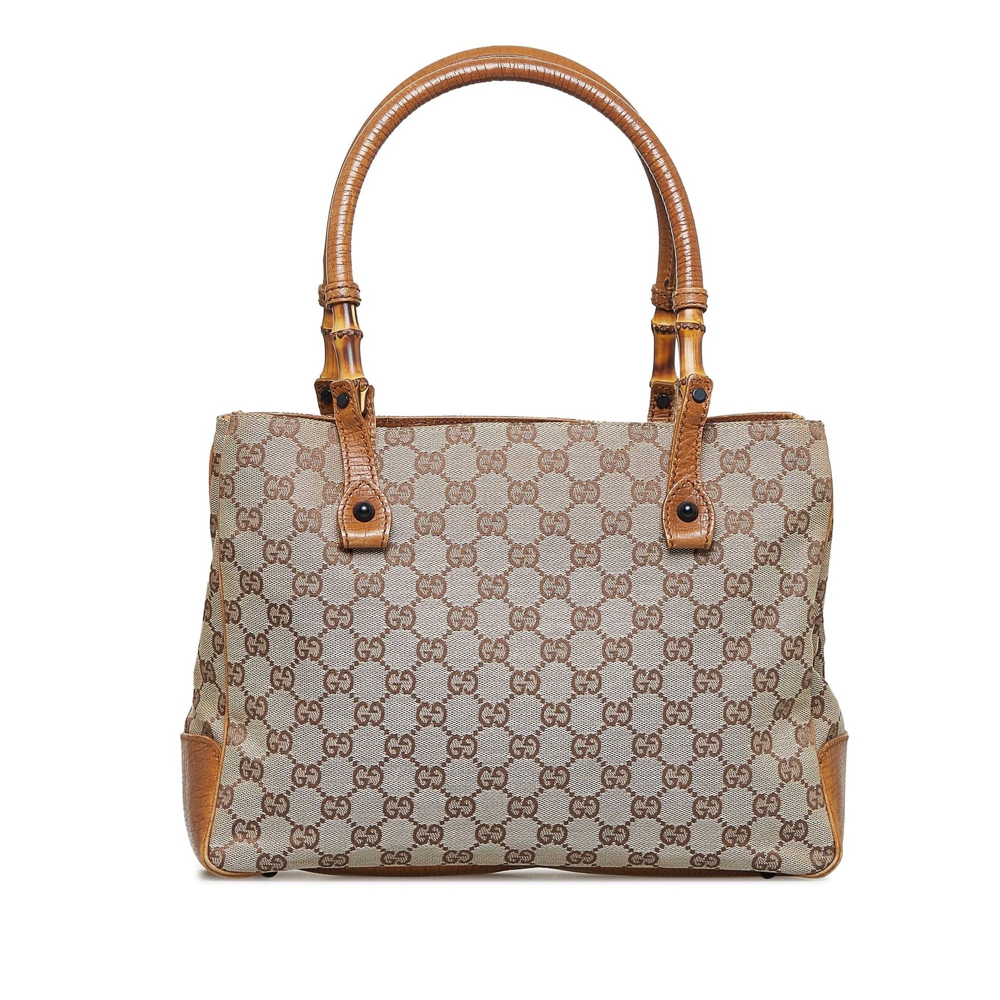 Gucci Bamboo GG Canvas Handbag (SHG-uWy0rY)