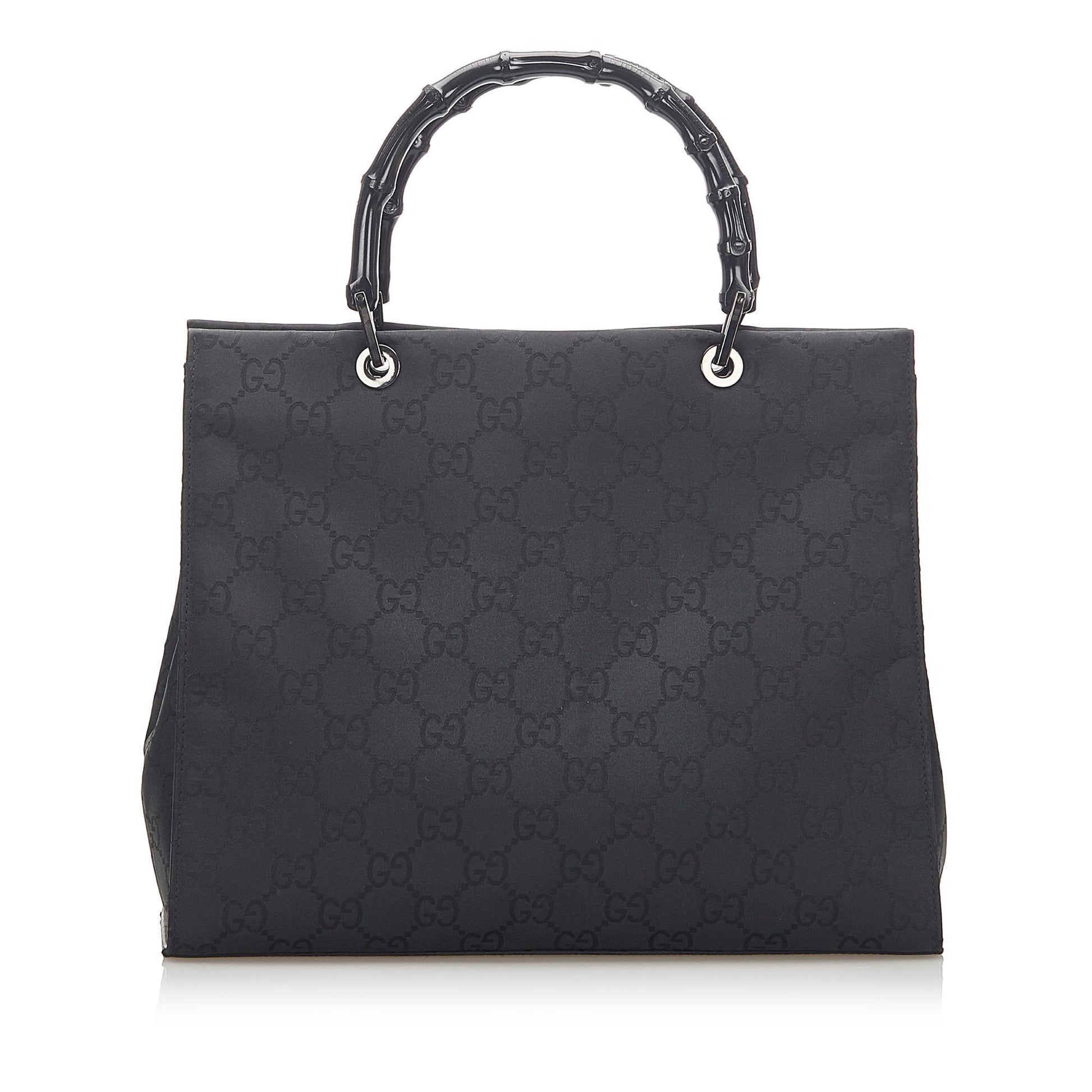 Gucci Bamboo Nylon Monogram Tote Style 1