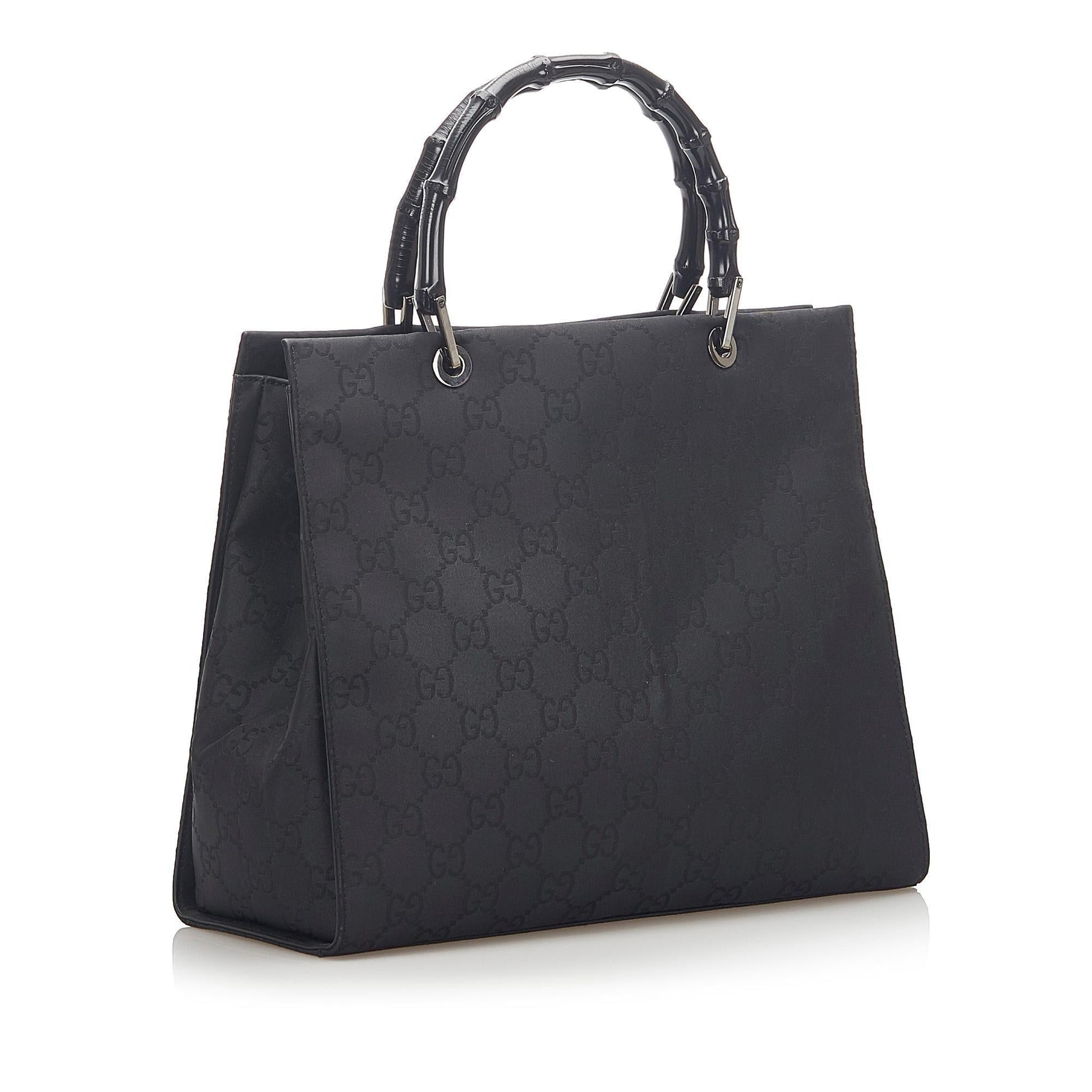 Gucci Bamboo Nylon Monogram Tote Style 1