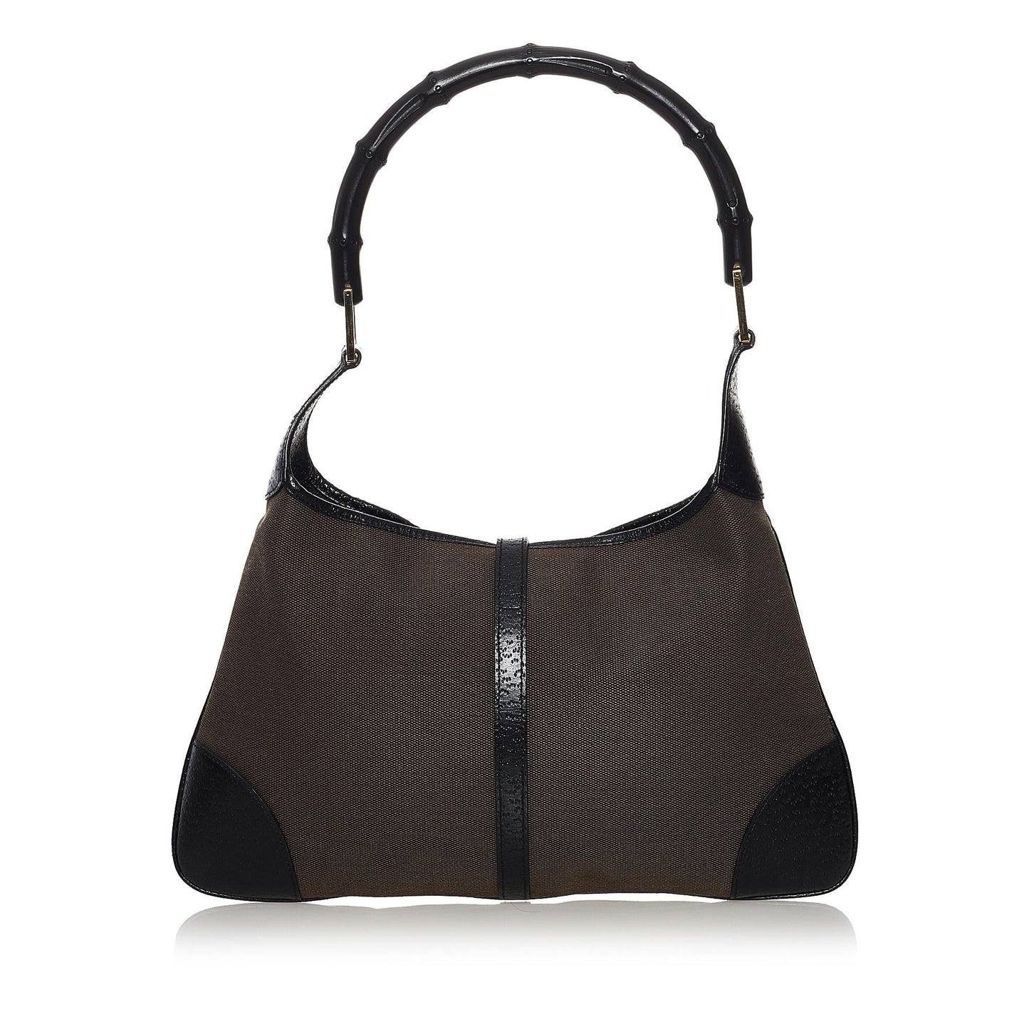 Gucci Bamboo Jackie Canvas Shoulder Bag (SHG-32753)