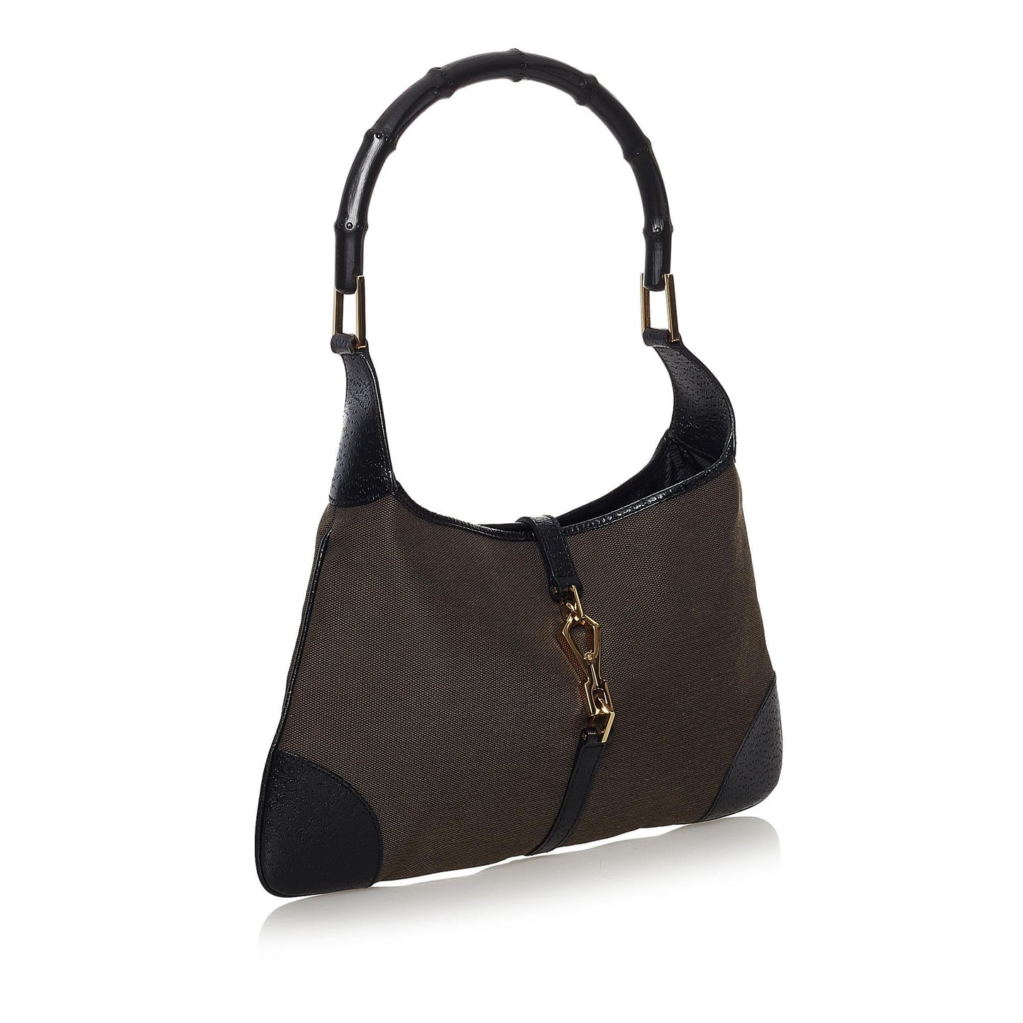 Gucci Bamboo Jackie Canvas Shoulder Bag (SHG-32753)