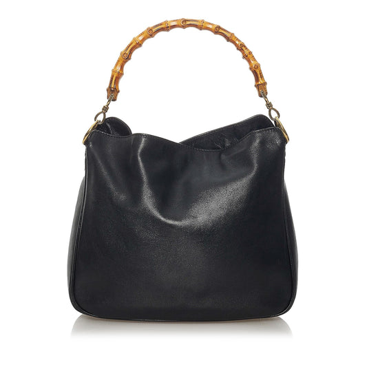 Gucci Bamboo Leather Satchel (SHG-29138)