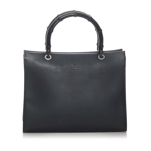 Gucci Bamboo Leather Satchel (SHG-29851)