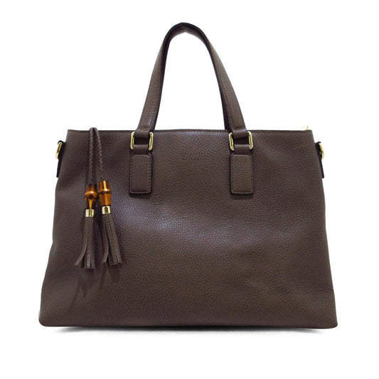 Gucci Bamboo Leather Satchel (SHG-IkckBM)