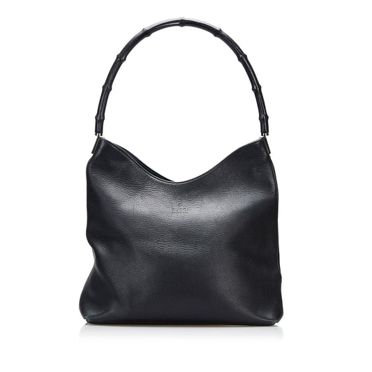 Gucci Bamboo Leather Shoulder Bag (SHG-V5HURz)