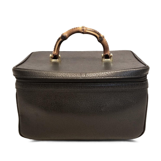 Gucci Bamboo Leather Vanity Bag (SHG-pwS0uj)