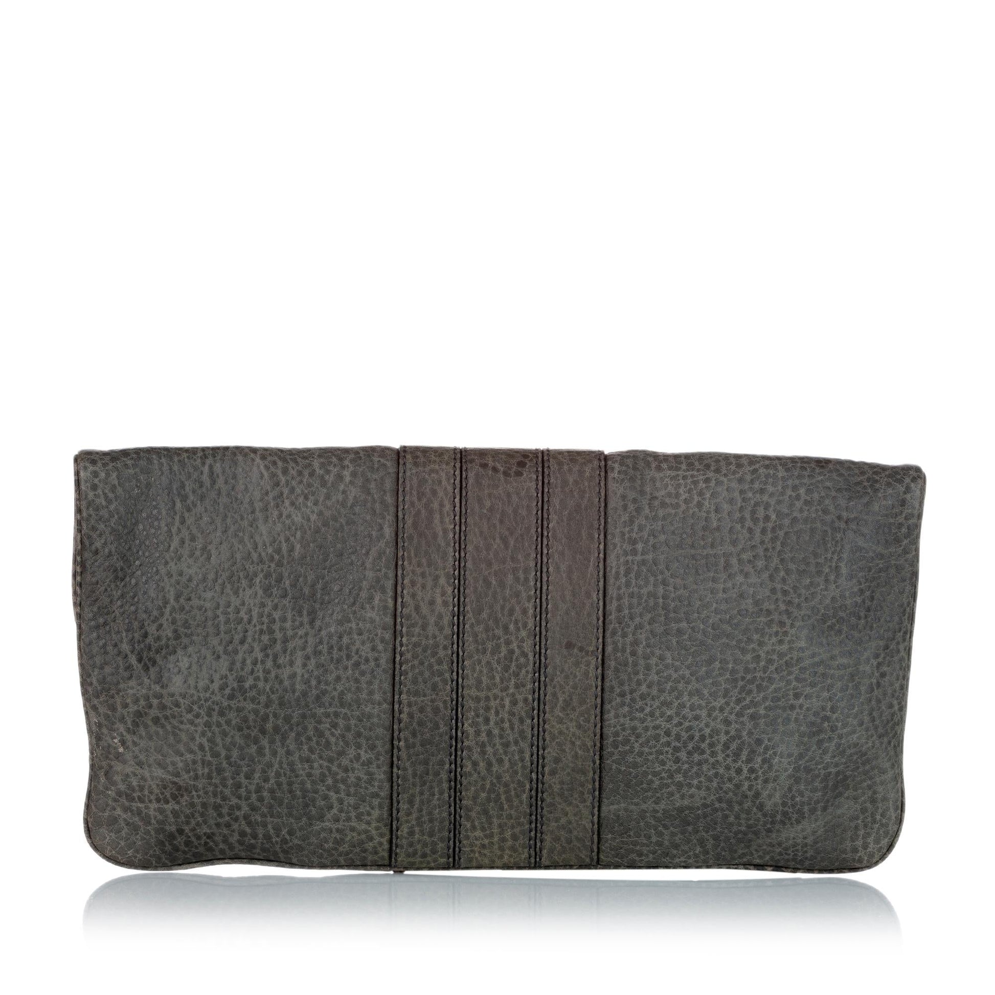 Gucci Bamboo Leather Clutch