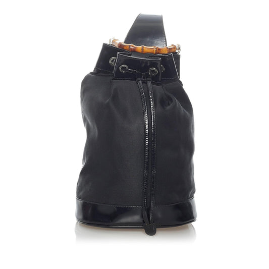 Gucci Bamboo Nylon Bucket Bag (SHG-37225)