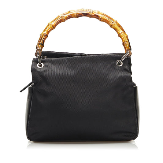 Gucci Bamboo Nylon Handbag (SHG-bNzyNE)