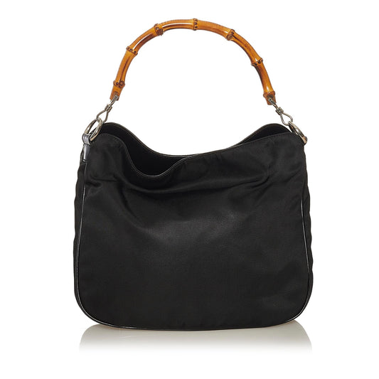 Gucci Bamboo Nylon Satchel (SHG-34978)