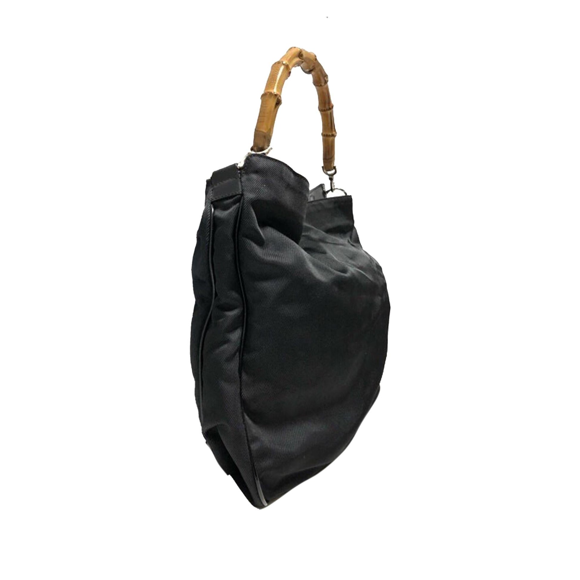 Gucci Bamboo Nylon Satchel (SHG-36141)