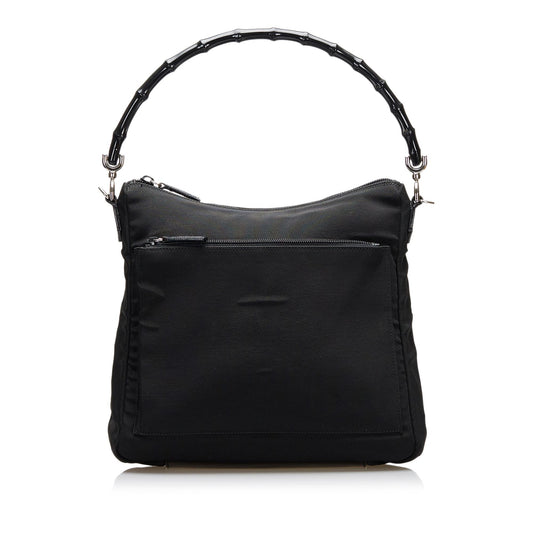 Gucci Bamboo Nylon Satchel (SHG-36702)