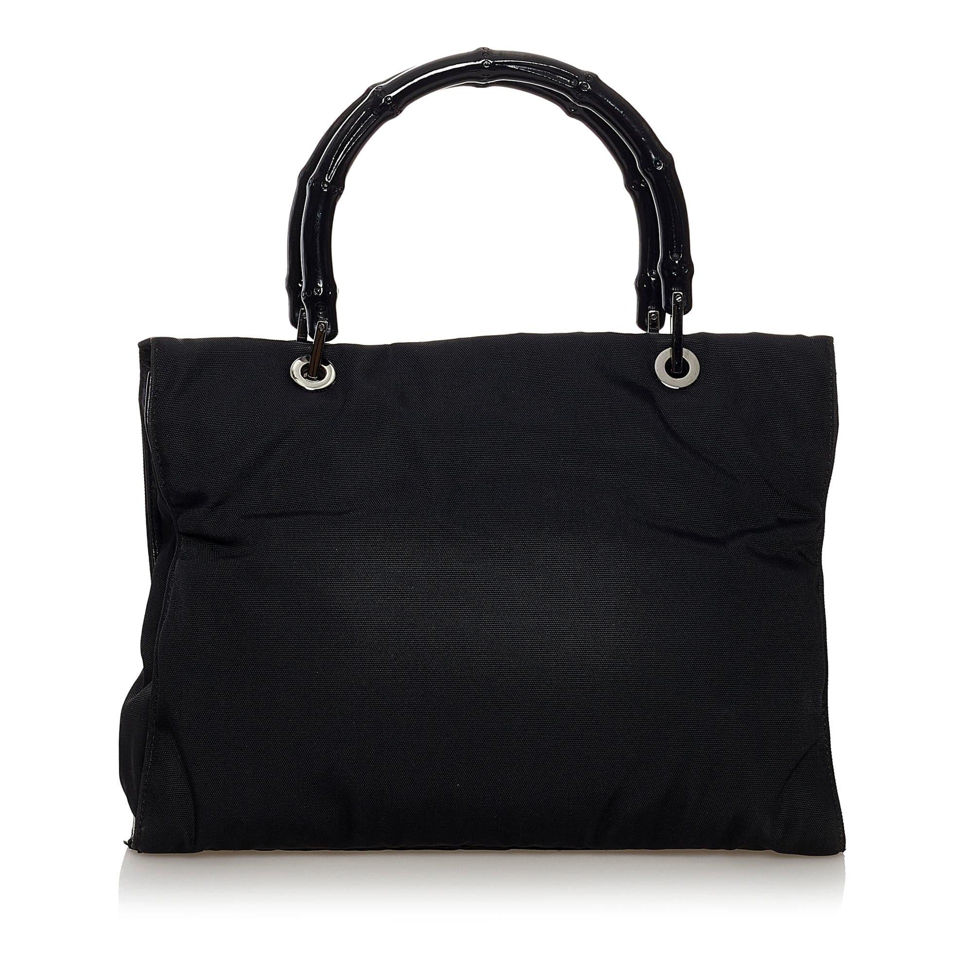 Gucci Bamboo Nylon Satchel (SHG-TotpRg)