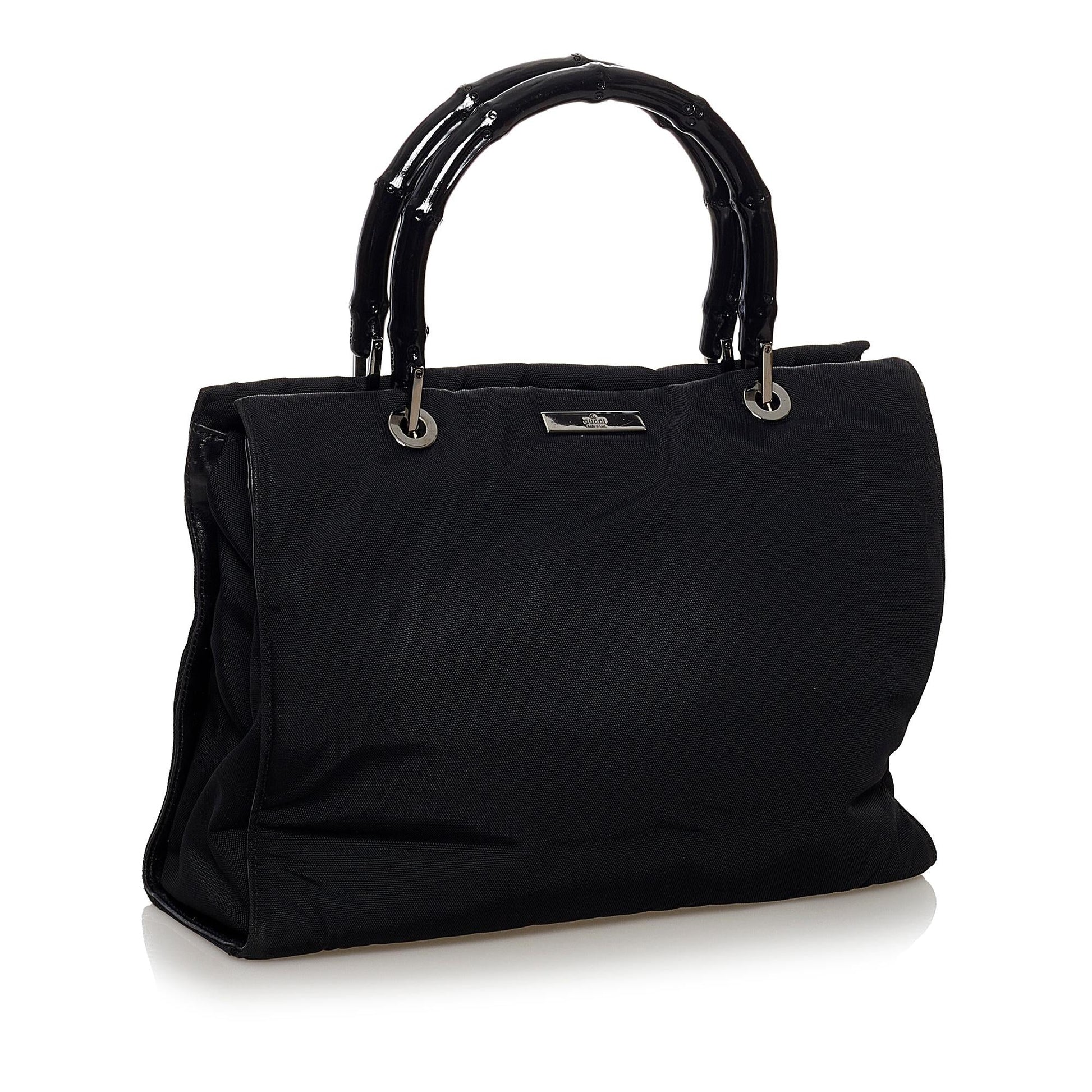 Gucci Bamboo Nylon Satchel (SHG-TotpRg)