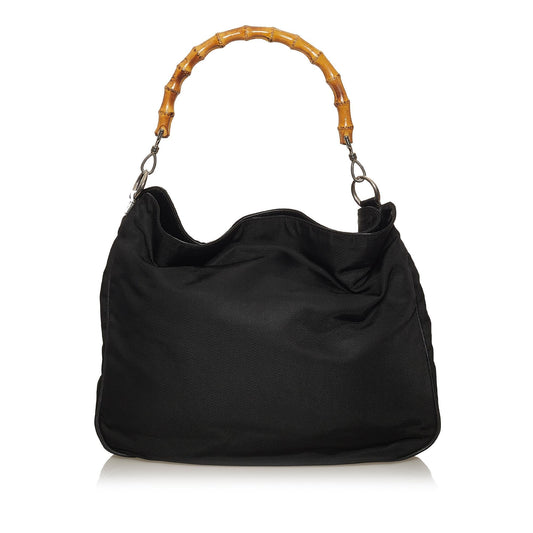 Gucci Bamboo Nylon Satchel (SHG-fSqu3W)