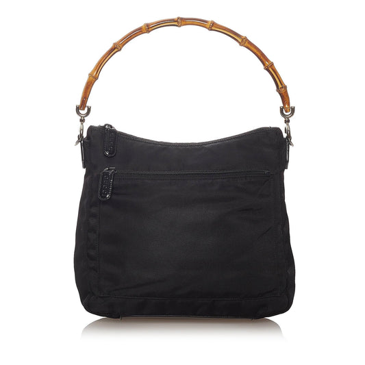 Gucci Bamboo Nylon Shoulder Bag (SHG-4hnVDO)