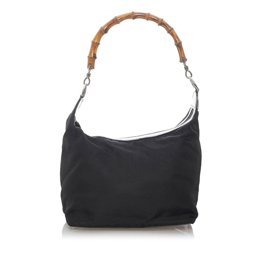 Gucci Bamboo Nylon Shoulder Bag (SHG-vldL1X)