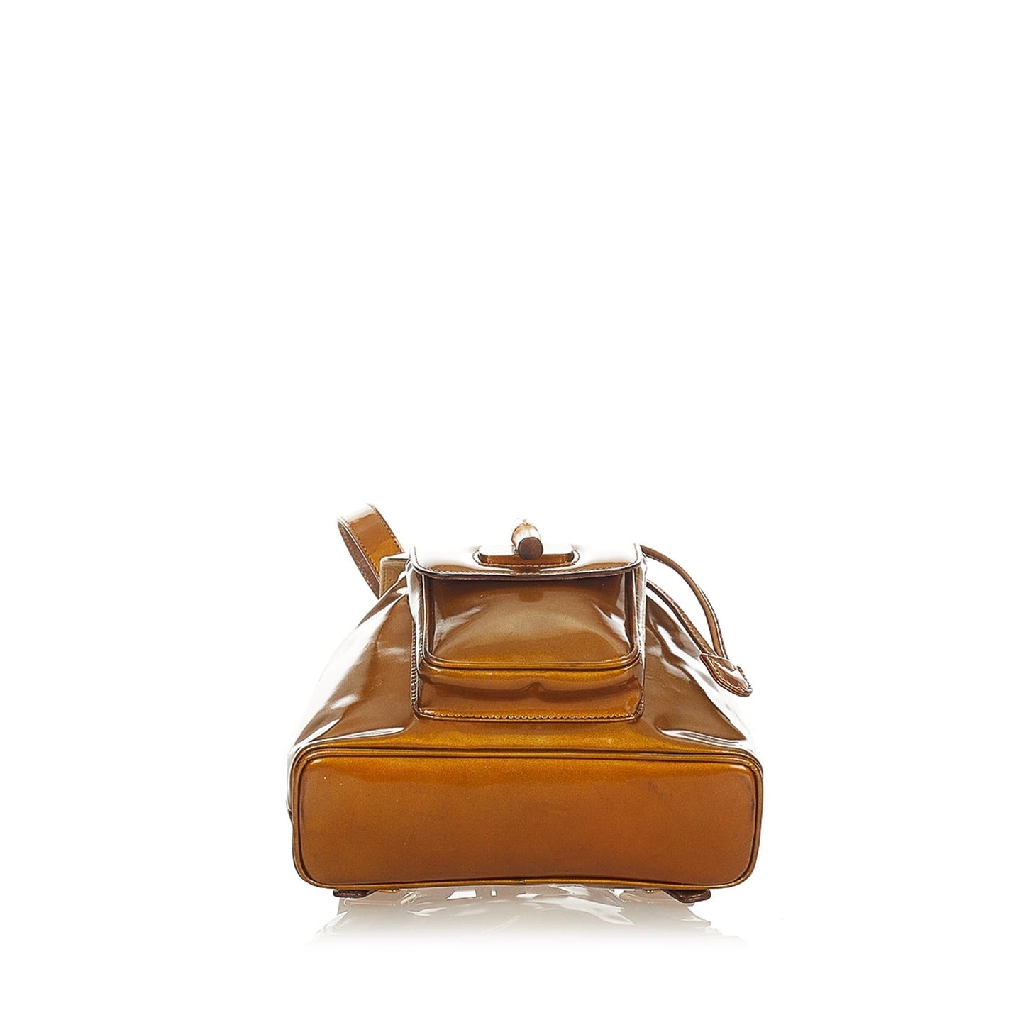 Gucci Bamboo Leather Patent Leather Backpack