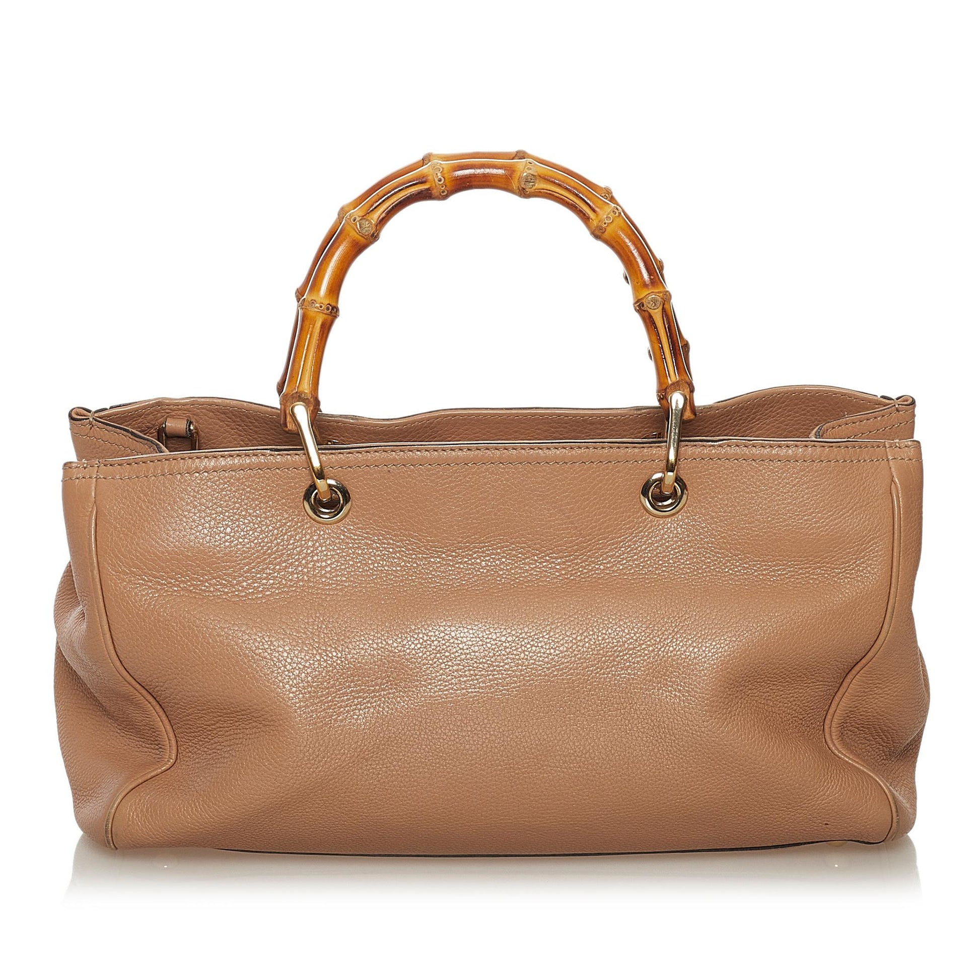 Gucci Bamboo Shopper Leather Satchel (SHG-33147)