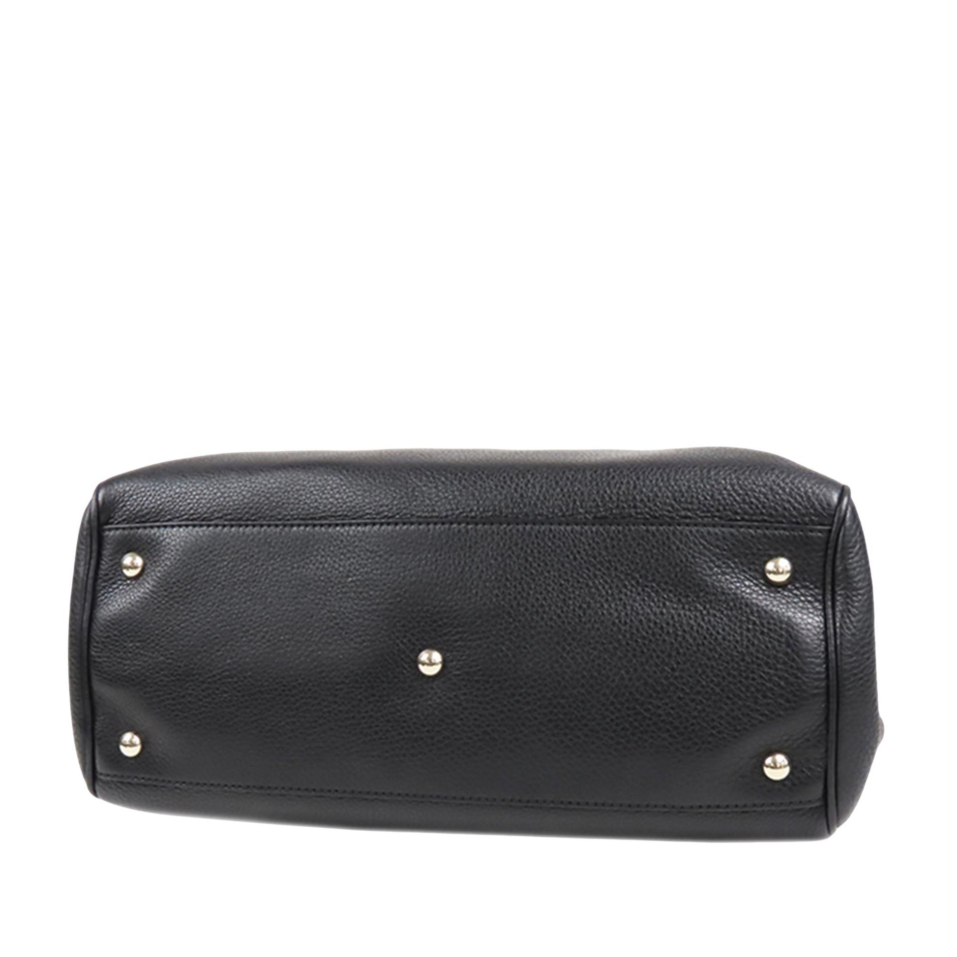 Gucci Bamboo Shopper Leather Satchel (SHG-34958)