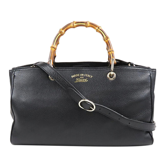 Gucci Bamboo Shopper Leather Satchel (SHG-34958)