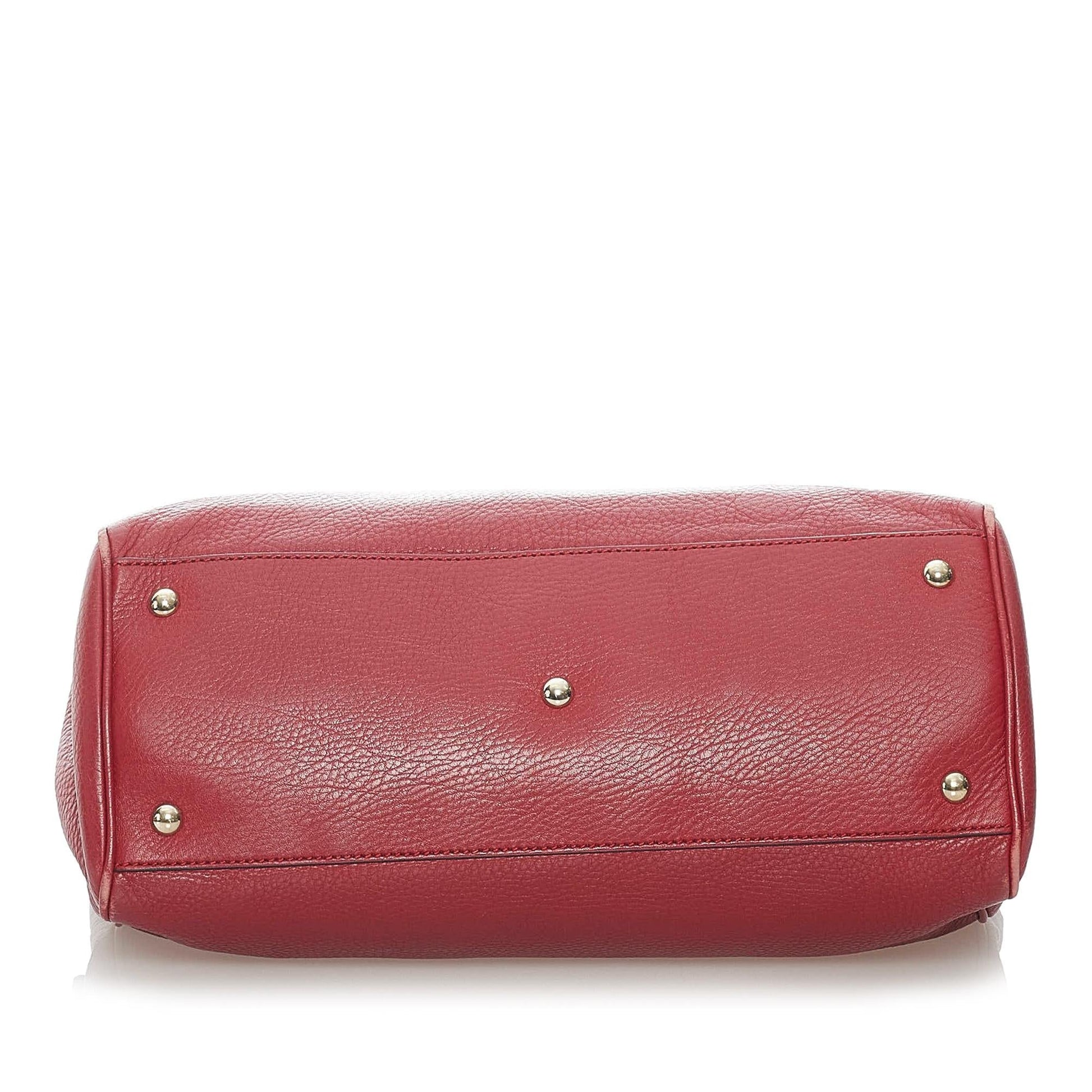 Gucci Bamboo Shopper Leather Satchel (SHG-37606)