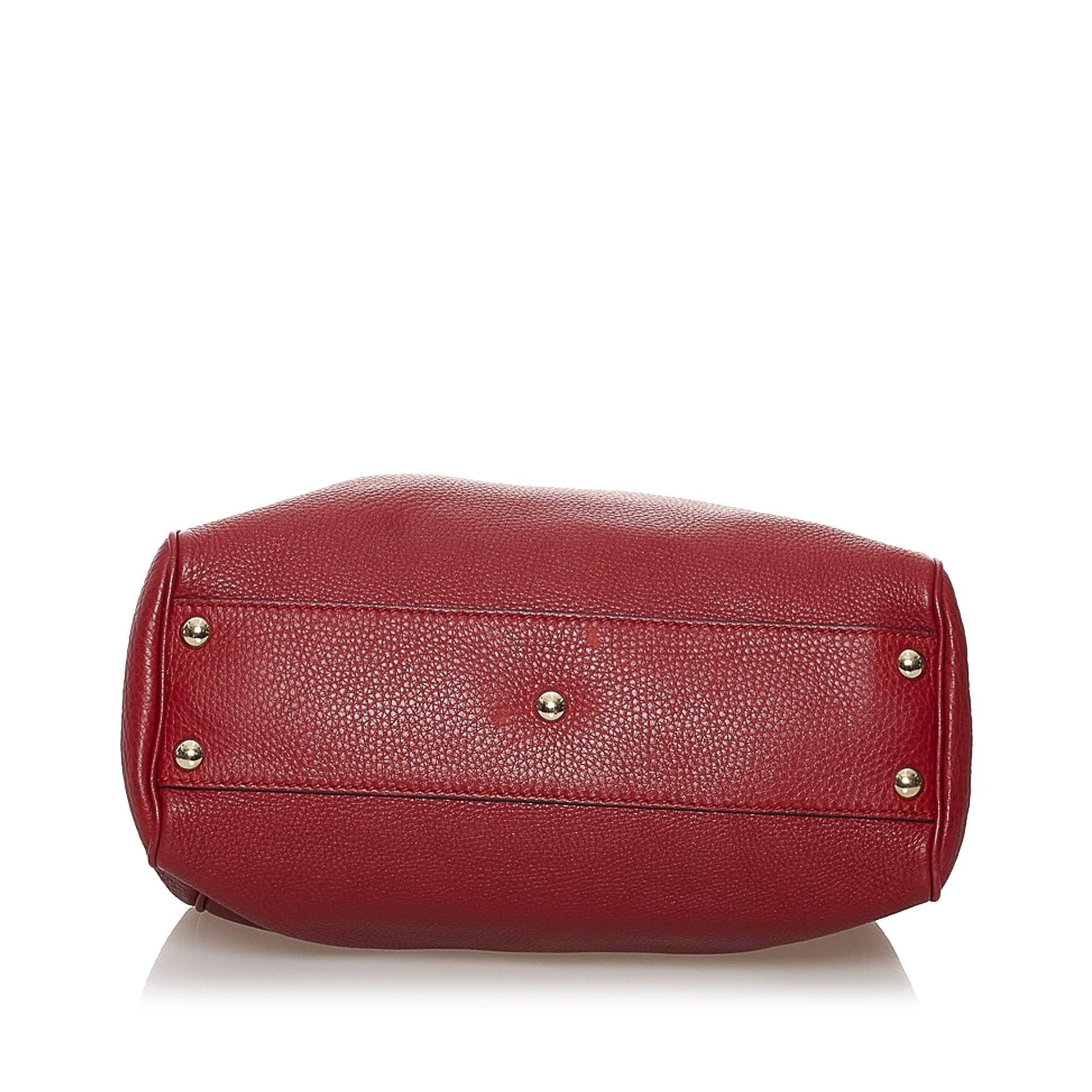Gucci Bamboo Shopper Leather Satchel (SHG-37607)