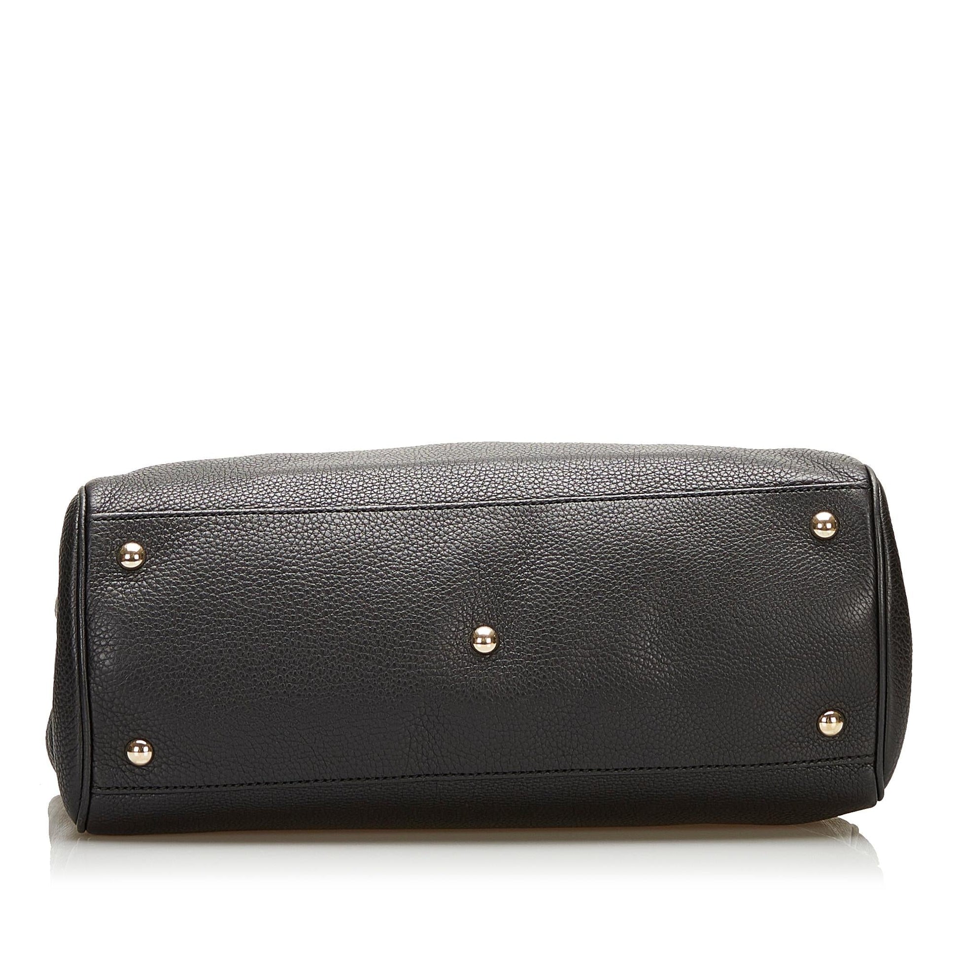 Gucci Bamboo Shopper Leather Satchel (SHG-dP6JxK)