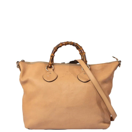 Gucci Lou Leather Canvas Tote