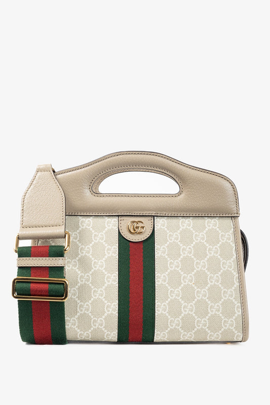 Gucci Monogram Chain Leather Tote