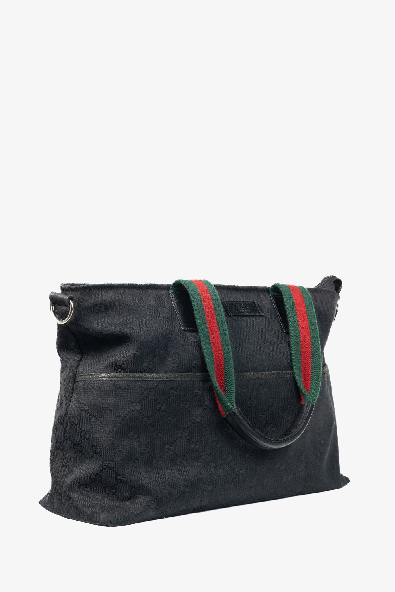 Gucci Monogram Leather Canvas Tote