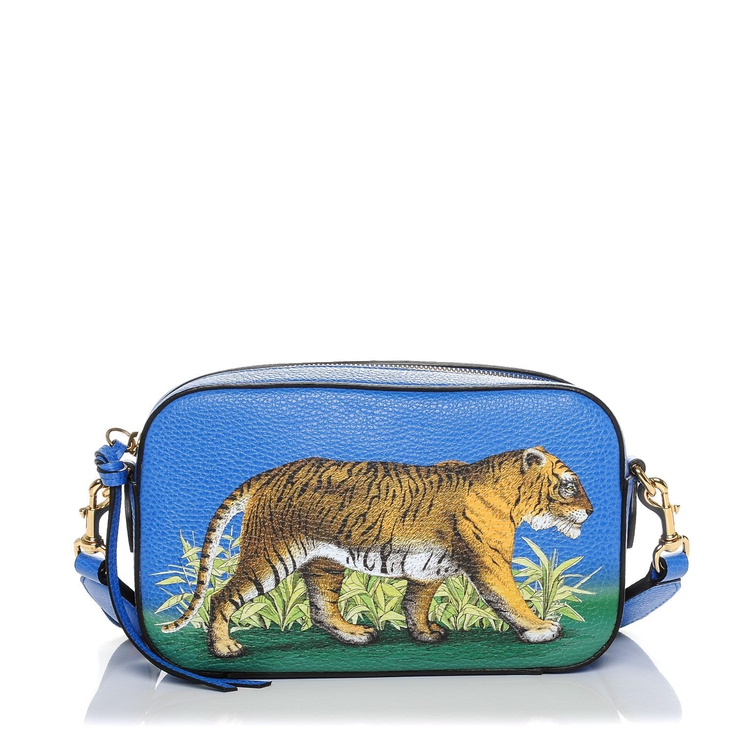 GUCCI SYLVIE BENGAL TIGER PRINT BAG