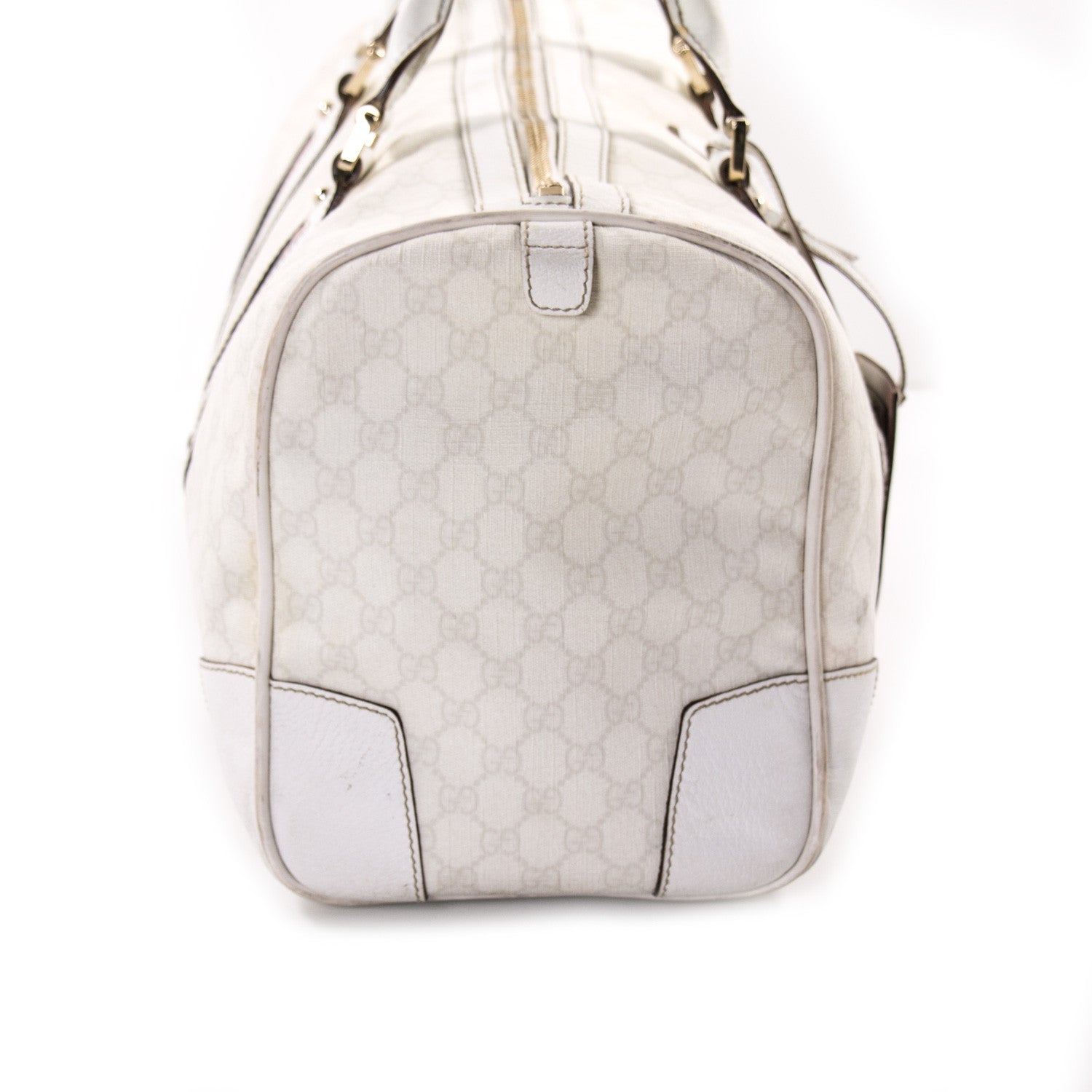 Gucci Web Leather Nylon Handbag