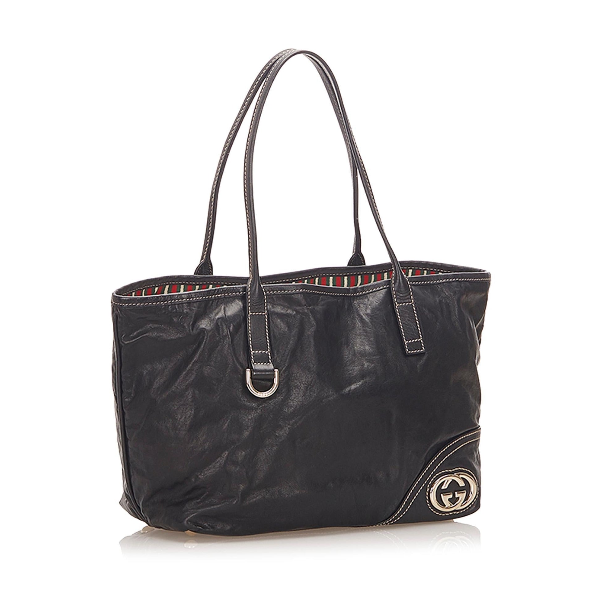 Gucci Leather Monogram Tote Style 3
