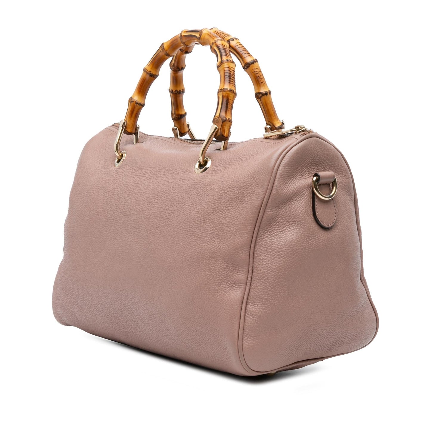 Gucci Calfskin Bamboo Shopper Boston Bag