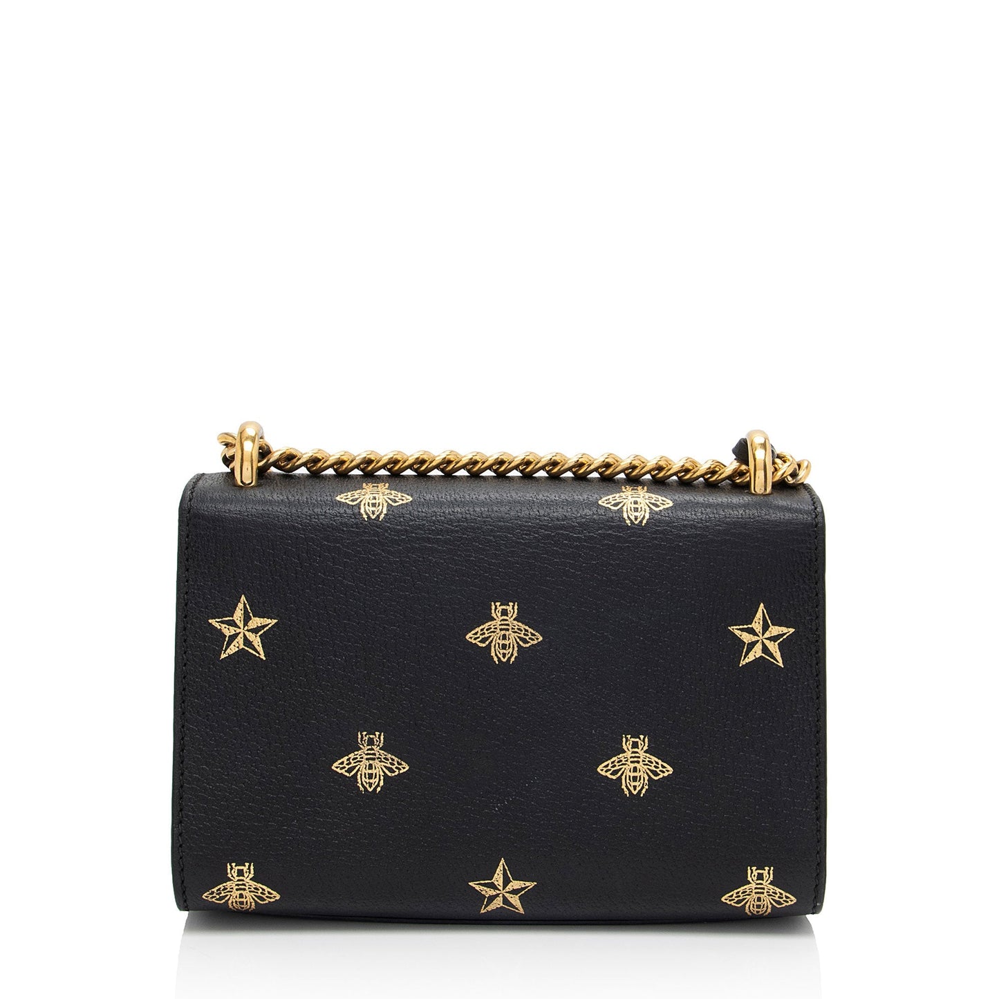 Gucci Calfskin Bee Star Padlock Small Shoulder Bag