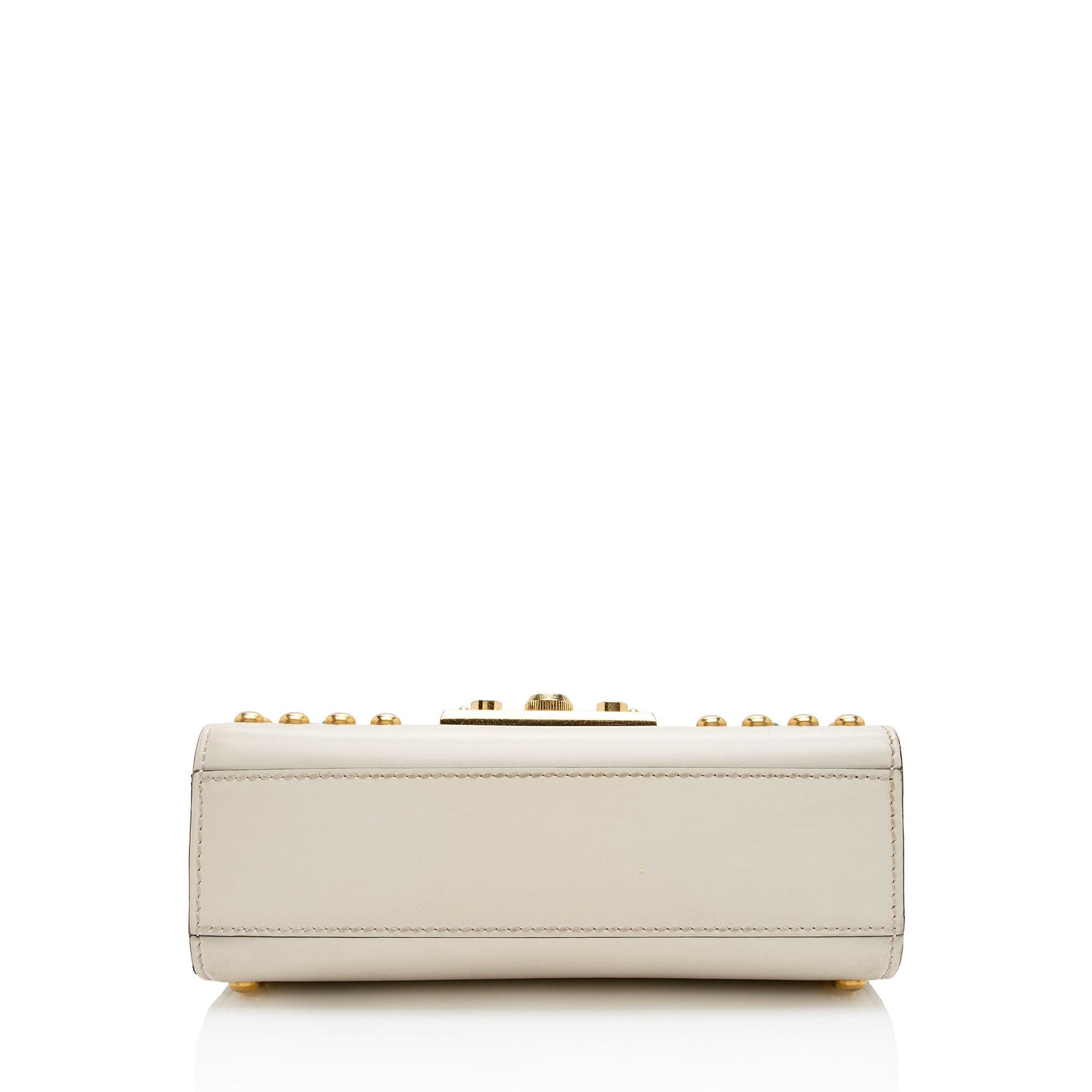 Gucci Calfskin Embroidered Padlock Small Shoulder Bag (SHF-IvAfyD)
