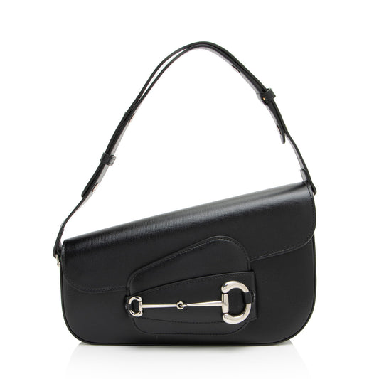 Gucci Calfskin Horsebit 1955 Asymmetric Small Shoulder Bag
