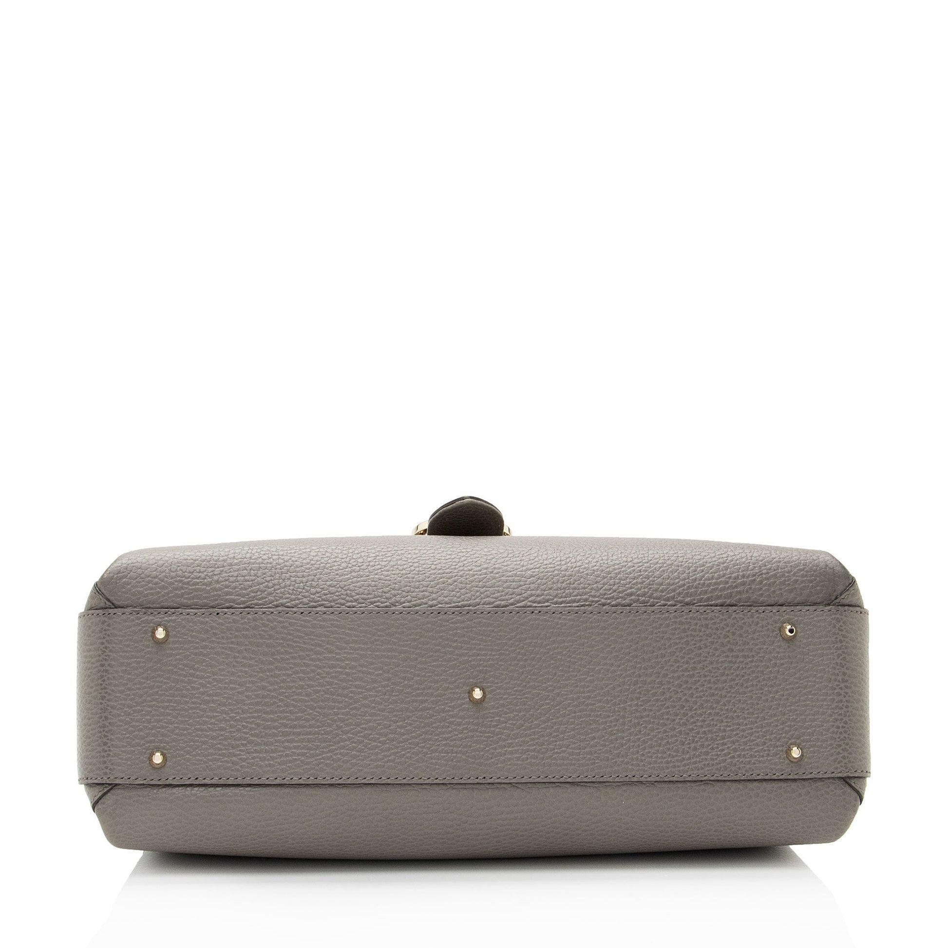 Gucci Calfskin Interlocking G Top Handle Medium Shoulder Bag (SHF-AHOWbQ)
