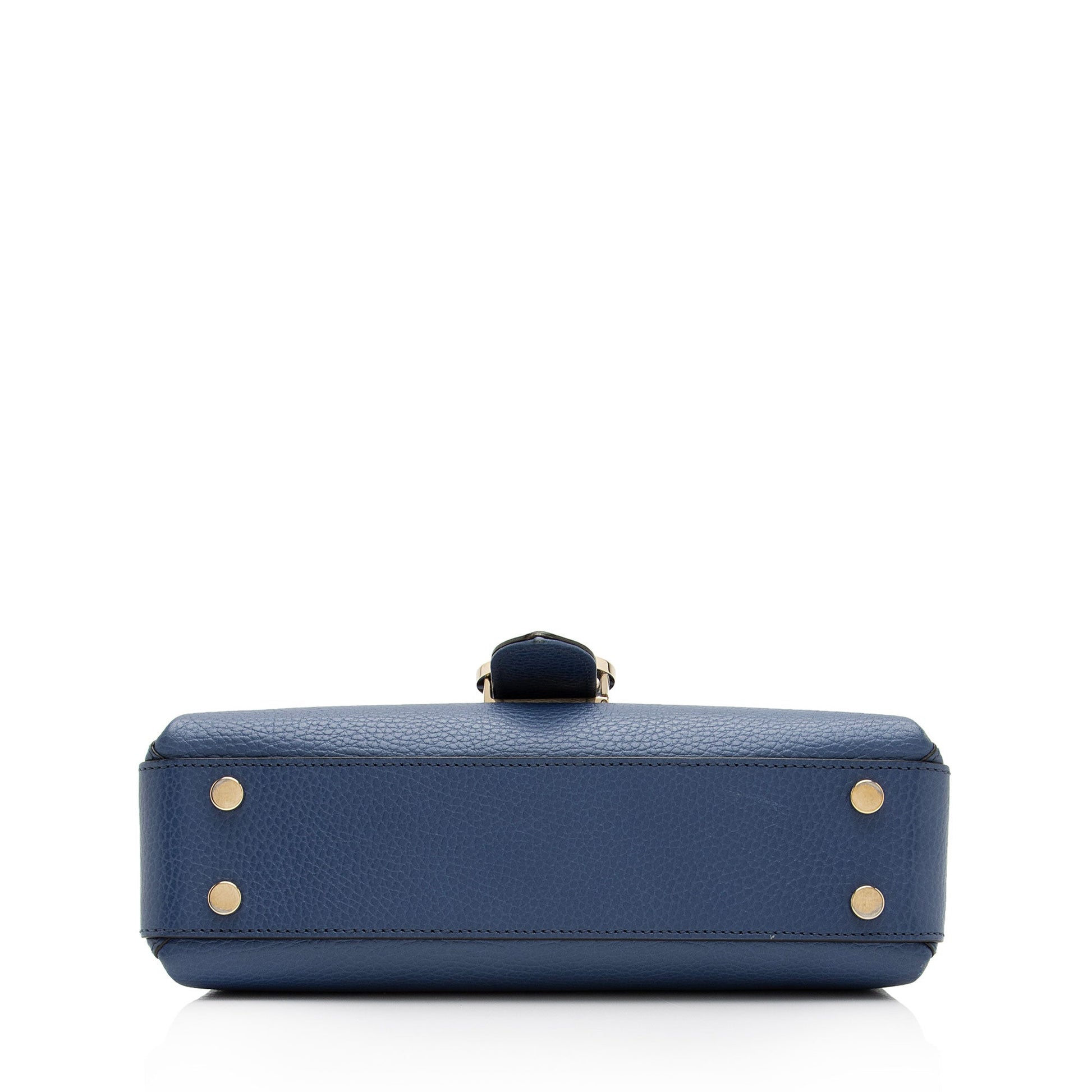 Gucci Calfskin Interlocking G Top Handle Small Shoulder Bag (SHF-2x4YHi)